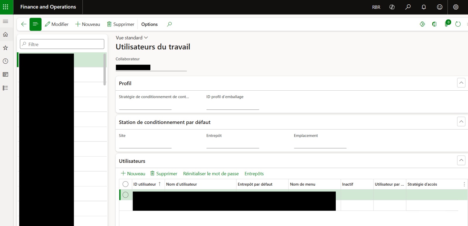 Définition des permissions pour un utilisateur Dynamics 365