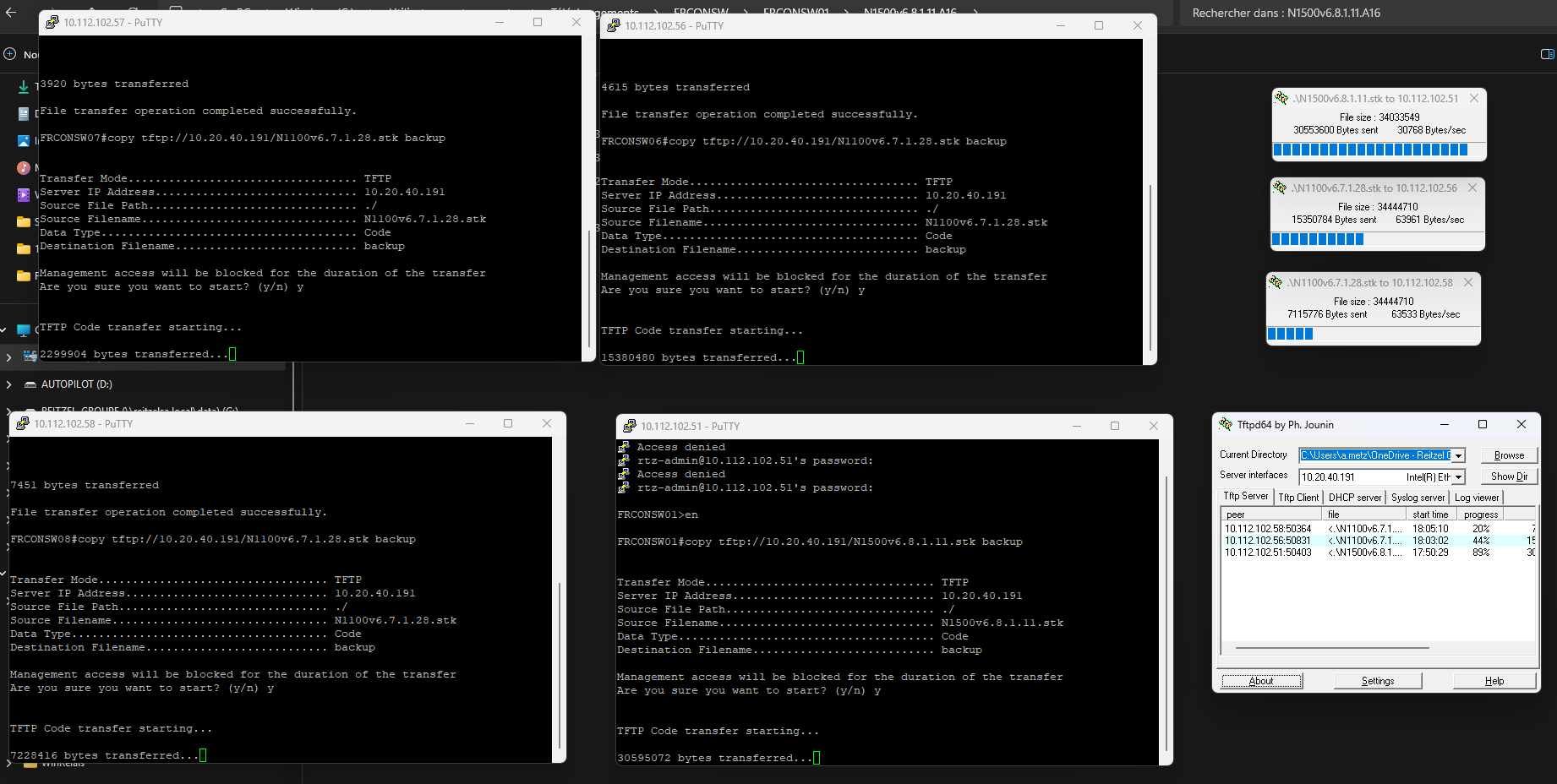 Transfert de firmware via TFTP en CLI (Dell Switches)